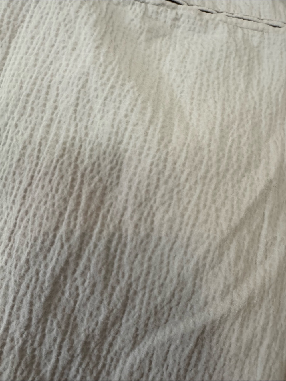Zara Textured Beige Tapered Ankle Pants Size 30 Seersucker Cotton Blend Casual - Picture 5 of 7